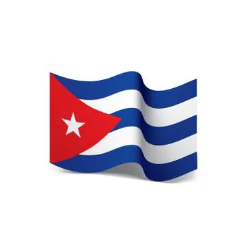 Cuba flag, vector illustration Stock Illustration