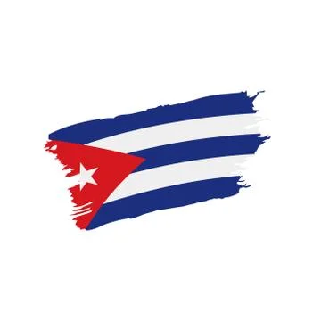 Cuba flag, vector illustration Stock Illustration