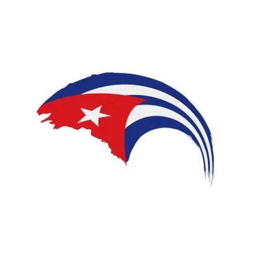 Cuba flag, vector illustration Stock Illustration