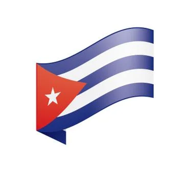 Cuba flag, vector illustration Stock Illustration