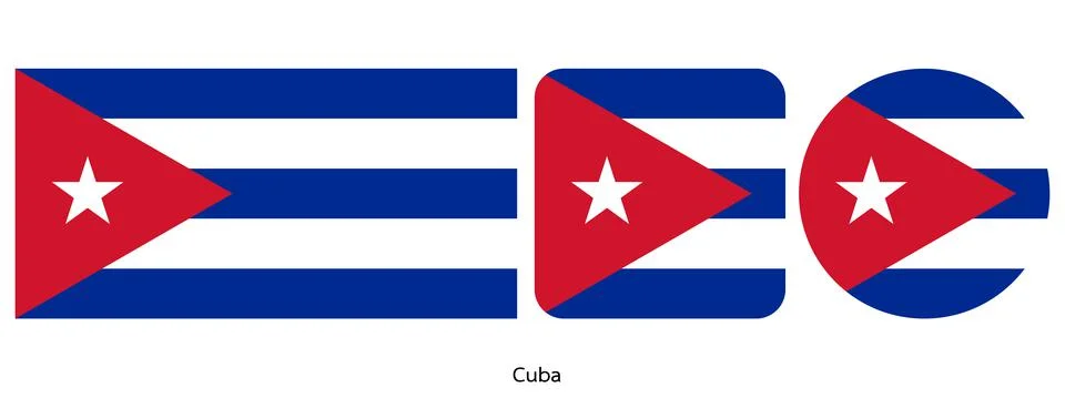 Cuba flag, vector illustration Stock Illustration