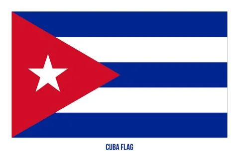 Cuba Flag Vector Illustration on White Background. Cuba National Flag. Stock Illustration