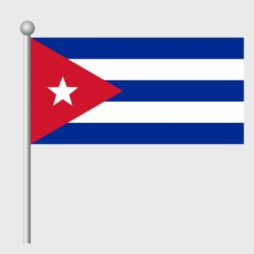Cuba flag vector template background realistic copy Stock Illustration