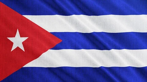 Cuba flag is waving 3D animation. Stock Footage 103323371