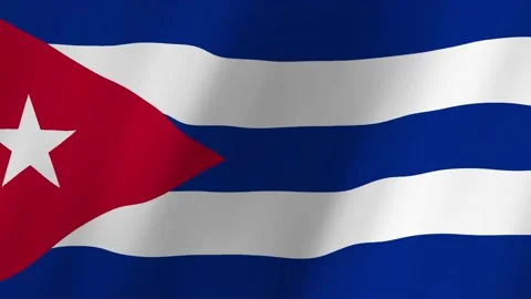 Cuba flag waving animation Stock Footage 220388214