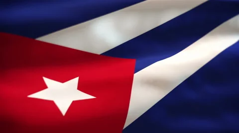 Cuba flag waving Stock Footage 55494969