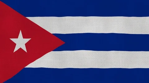 Cuba flag waving Stock Footage 102591350