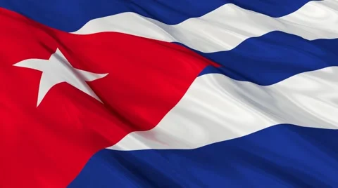 Cuba flag waving. Seamless Vídeo Stock 48667097