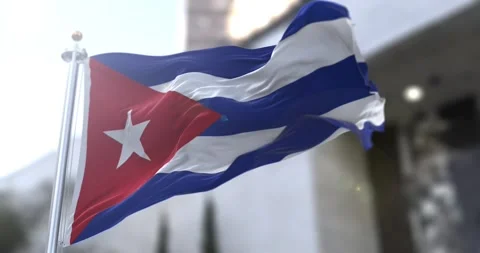 Cuba-flag-waving-seamless-loop-4k-60fps Stock Footage 330966946