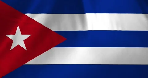 Cuba flag waving with the wind background loop video animation Video stock 327171817