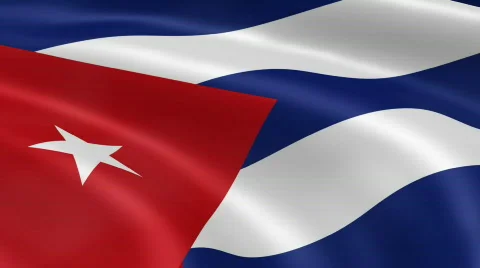 Cuba FlagInTheWind Video stock 739375