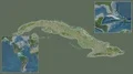Cuba framed and extracted. Satellite 4k or 4k+ Resolution