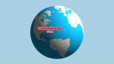 CUBA GUANTANAMO ZOOM IN FROM SPACE Stock Footage 177472943