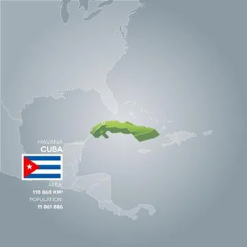 Cuba information map. Stock Illustration