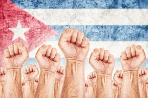 Cuba labour movement, workers union strike Stock Illustration