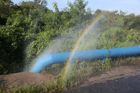 Cuba, Leaking Pipeline Foto stock