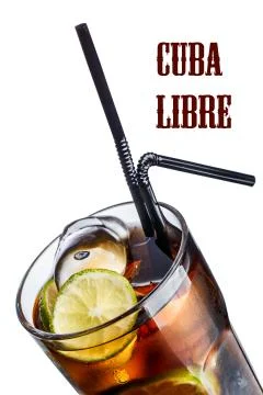 Cuba libre cocktail Stock Illustration