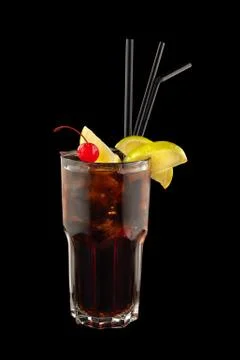 Cuba Libre cocktail Stock Photos
