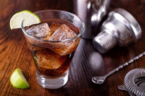 Cuba Libre Cocktail Stock Photos