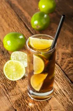 Cuba Libre Coctail Stock Photos