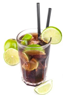 Cuba Libre Coctail Stock Photos