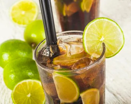 Cuba Libre Coctail Stock Photos
