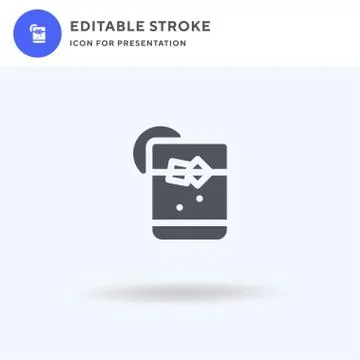 Cuba Libre icon vector, filled flat sign, solid pictogram isolated on white,  イラスト素材