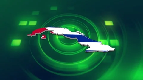 Cuba Map and Flag Background 動画素材 344027499