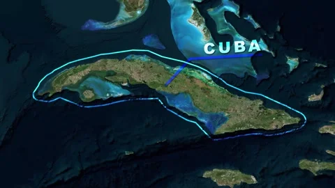 Cuba Map Animation Stockbeeldmateriaal 273307392