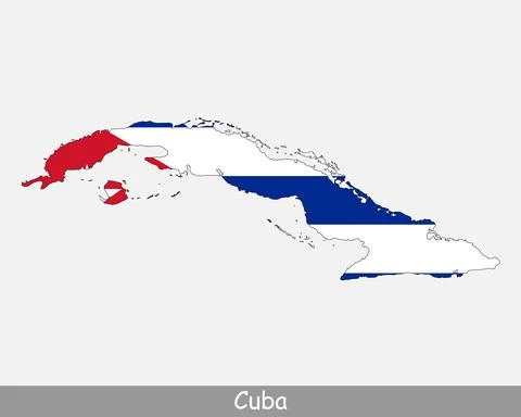 Cuba Map Flag Stock Illustration