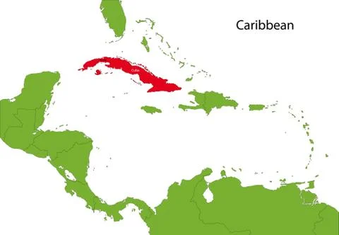 Cuba map Stock Illustration