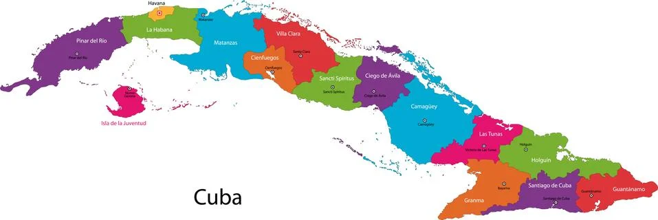 Cuba map Stock Illustration