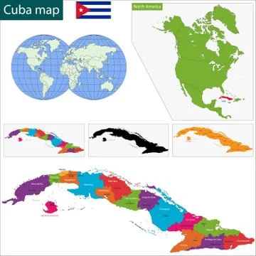 Cuba map Stock Illustration
