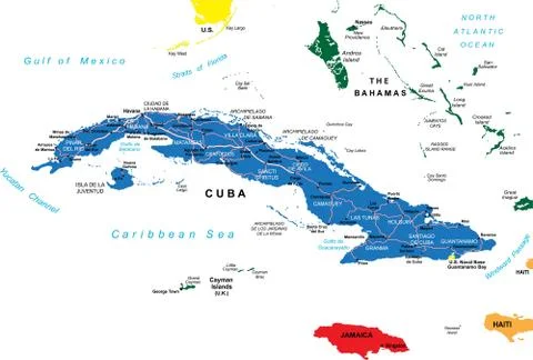 Cuba map Stock Illustration