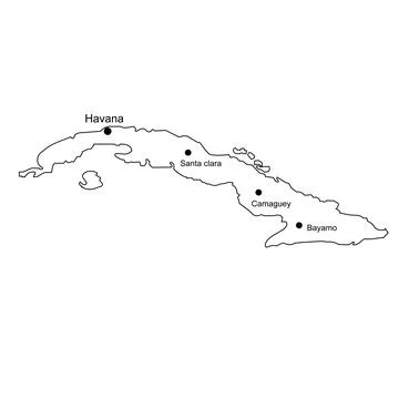 Cuba map Stock Illustration