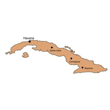 Cuba map Stock Illustration