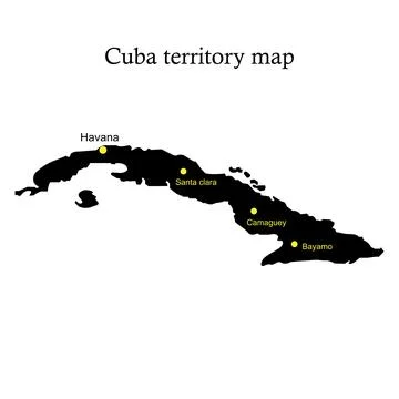 Cuba map Stock Illustration
