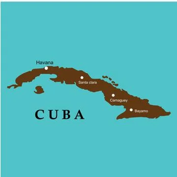 Cuba map Stock Illustration
