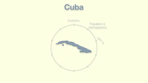 Cuba MAP revealingmotion graphics data elements Stock Footage 339864231