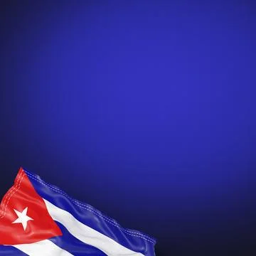 Cuba - national flag and gradient background - square format - 3D illustratio Illustrazione stock