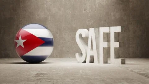 Cuba. Safe Concept. Stock Illustration