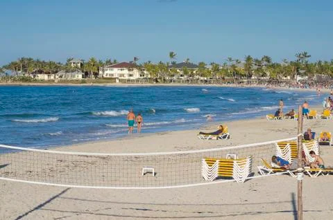 Cuba sandy beach Stock Photos