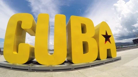 CUBA sign 库存影片 101575089