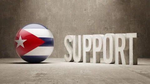 Cuba. Support Concept. Stock Illustration