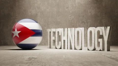 Cuba. Technology Concept. Illustrazione stock