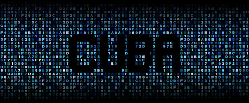 Cuba text on hex code illustration Stock Illustration