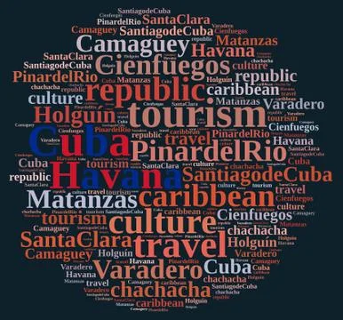Cuba tourism. Stock Illustration