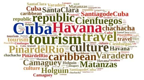 Cuba tourism. Stock Illustration
