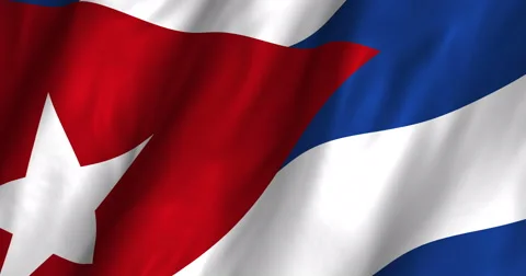 Cuba Waving Flag-4K Stock Footage 47272240