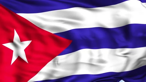 Cuba Waving Flag Background Stock Footage 204131525